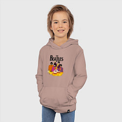 Толстовка детская хлопковая THE BEATLES, цвет: пыльно-розовый — фото 2