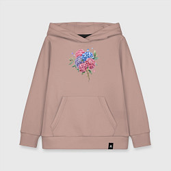 Толстовка детская хлопковая Букет гаотензий, цвет: пыльно-розовый