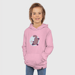 Толстовка детская хлопковая Утконос, цвет: светло-розовый — фото 2