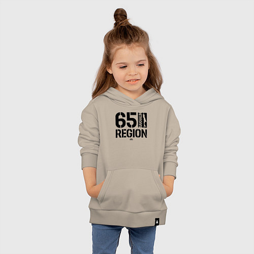 Детская толстовка-худи Регион 65 Сахалин / Миндальный – фото 4
