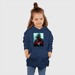 Толстовка детская хлопковая Слезы в дожде Blade Runner, цвет: тёмно-синий — фото 2
