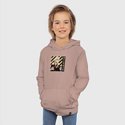 Толстовка детская хлопковая Моя геройская академия Бакуго, цвет: пыльно-розовый — фото 2