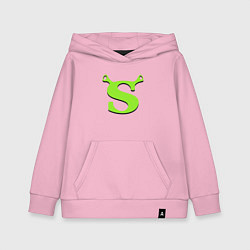 Толстовка детская хлопковая Shrek: Logo S, цвет: светло-розовый