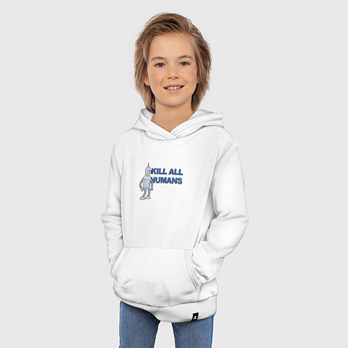Детская толстовка-худи Бендер Родригес / Белый – фото 3