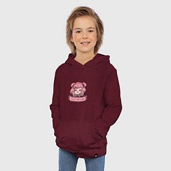 Толстовка детская хлопковая Sweet Natsuki, цвет: меланж-бордовый — фото 2