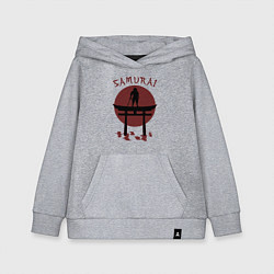 Толстовка детская хлопковая Дух самурая, цвет: меланж