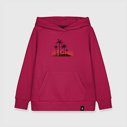 Толстовка детская хлопковая Palm tree, цвет: маджента