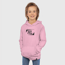 Толстовка детская хлопковая Hockey life HL logo, цвет: светло-розовый — фото 2