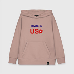 Толстовка детская хлопковая Made in usa, цвет: пыльно-розовый