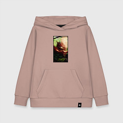 Толстовка детская хлопковая Дракоша, цвет: пыльно-розовый