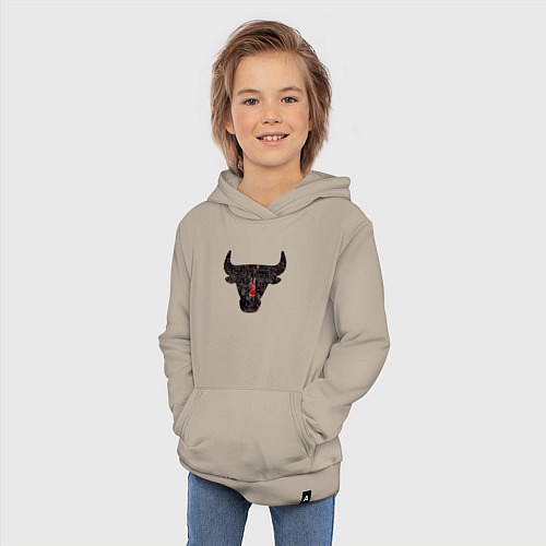 Детская толстовка-худи Bulls - Jordan / Миндальный – фото 3
