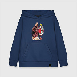 Толстовка детская хлопковая Zlatan Ibrahimovic Milan Italy, цвет: тёмно-синий