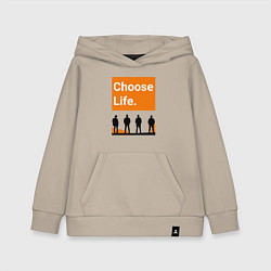 Толстовка детская хлопковая Choose Life, цвет: миндальный