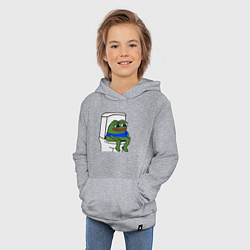 Толстовка детская хлопковая Лягушонок пепе, цвет: меланж — фото 2