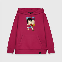 Толстовка детская хлопковая Манки Д Луффи One Piece, цвет: маджента