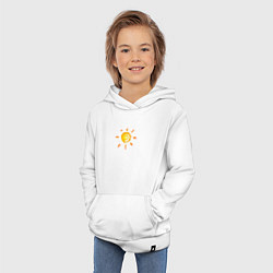 Толстовка детская хлопковая Солнце, цвет: белый — фото 2