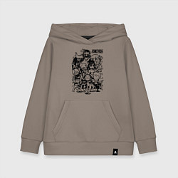 Толстовка детская хлопковая Персонажи Ван-Пис Большой куш, цвет: утренний латте