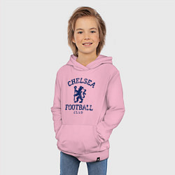 Толстовка детская хлопковая Chelsea FC: Lion, цвет: светло-розовый — фото 2