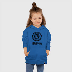 Толстовка детская хлопковая Chelsea FC: Emblem, цвет: синий — фото 2