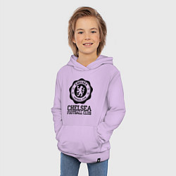 Толстовка детская хлопковая Chelsea FC: Emblem, цвет: лаванда — фото 2