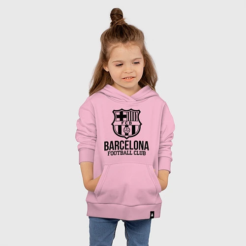 Детская толстовка-худи Barcelona FC / Светло-розовый – фото 4