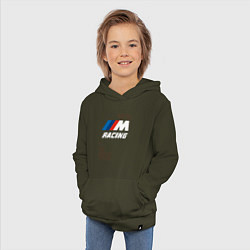 Толстовка детская хлопковая BMW - Pro Racing, цвет: хаки — фото 2
