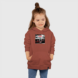 Толстовка детская хлопковая БЛОК АДА - АлисА, цвет: кирпичный — фото 2