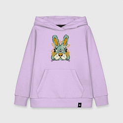 Толстовка детская хлопковая Безумный кролик, цвет: лаванда