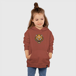 Толстовка детская хлопковая Cool Tiger, цвет: кирпичный — фото 2