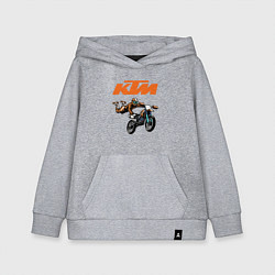 Толстовка детская хлопковая KTM МОТОКРОСС Z, цвет: меланж