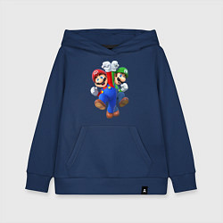 Толстовка детская хлопковая Mario Bros, цвет: тёмно-синий