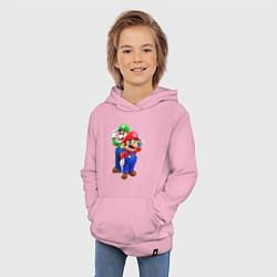 Толстовка детская хлопковая Mario Bros, цвет: светло-розовый — фото 2