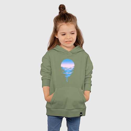 Детская толстовка-худи Луна море / Авокадо – фото 4