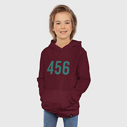 Толстовка детская хлопковая Игрок 456, цвет: меланж-бордовый — фото 2