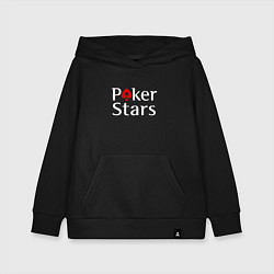 Толстовка детская хлопковая PokerStars логотип, цвет: черный