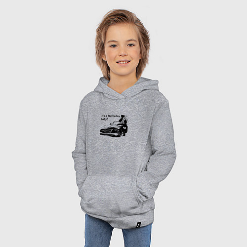 Детская толстовка-худи Это Мерседес, детка! / Меланж – фото 3