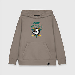 Толстовка детская хлопковая Анахайм Дакс, Mighty Ducks, цвет: утренний латте