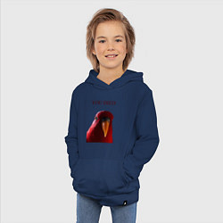 Толстовка детская хлопковая Красный попугай, цвет: тёмно-синий — фото 2
