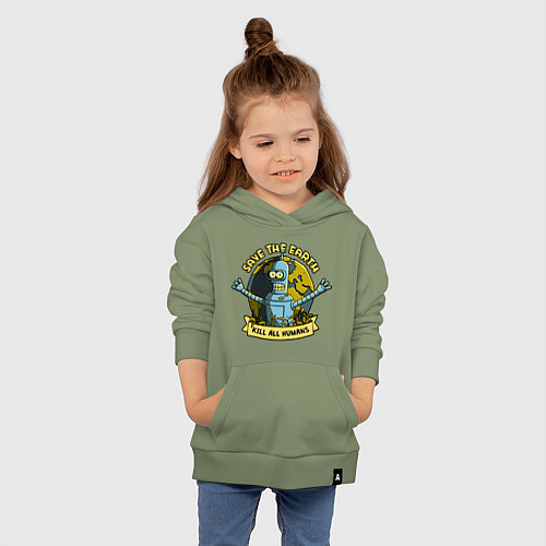 Детская толстовка-худи Bendеr / Авокадо – фото 4