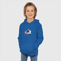 Толстовка детская хлопковая Колорадо Эвеланш логотип, цвет: синий — фото 2