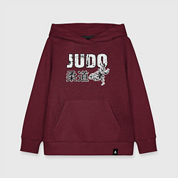 Толстовка детская хлопковая Style Judo, цвет: меланж-бордовый