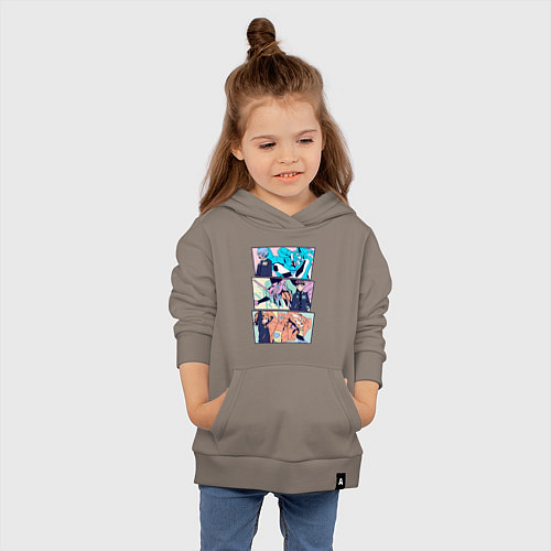 Детская толстовка-худи Евангелион трио / Утренний латте – фото 4