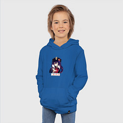 Толстовка детская хлопковая Ху Тао воздушный поцелуй Геншин импакт, цвет: синий — фото 2