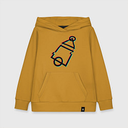 Толстовка детская хлопковая Logo Squid Game, цвет: горчичный
