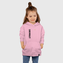 Толстовка детская хлопковая Шевроле Логотип, цвет: светло-розовый — фото 2
