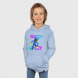Толстовка детская хлопковая Huggy Wuggy: Игрушка с зубами, цвет: мягкое небо — фото 2