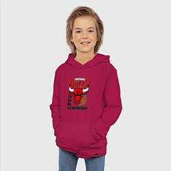 Толстовка детская хлопковая Chicago Bulls NBA, цвет: маджента — фото 2