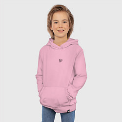 Толстовка детская хлопковая Сердечко крохотное, цвет: светло-розовый — фото 2