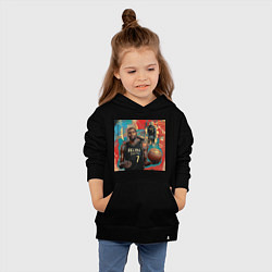 Толстовка детская хлопковая Кевин Дюрант НБА, цвет: черный — фото 2