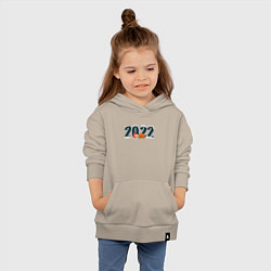 Толстовка детская хлопковая МИЛЫЙ ТИГРЕНОК 2022, цвет: миндальный — фото 2